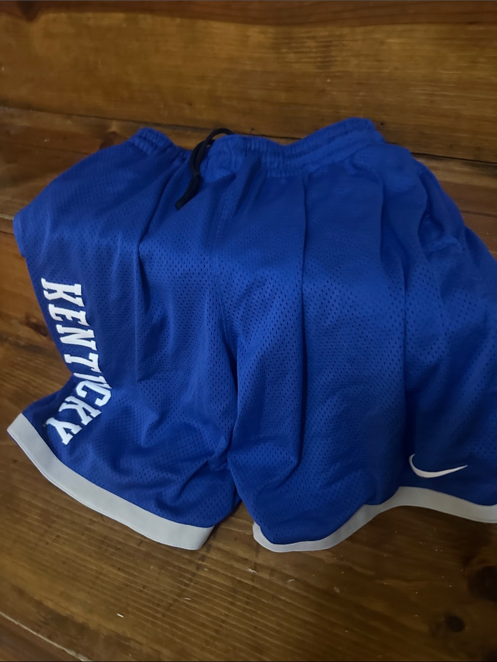 Nike Royal Blue Mesh 'Kentucky' Athletic Shorts with White Trim